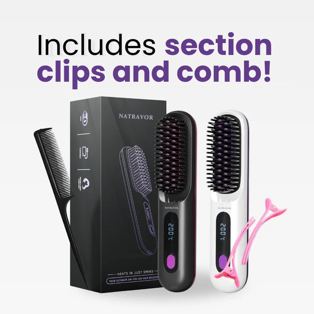 [NEW] FLOWN Portable Straightener Brush - GoBrush PRO