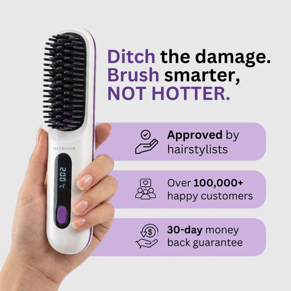 [NEW] FLOWN Portable Straightener Brush - GoBrush PRO