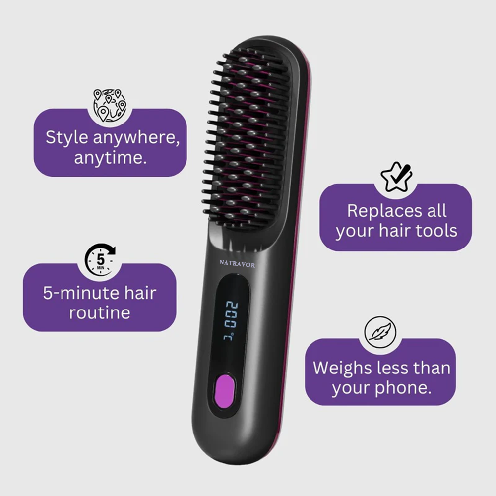 [NEW] FLOWN Portable Straightener Brush - GoBrush PRO