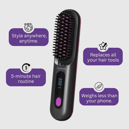 [NEW] FLOWN Portable Straightener Brush - GoBrush PRO