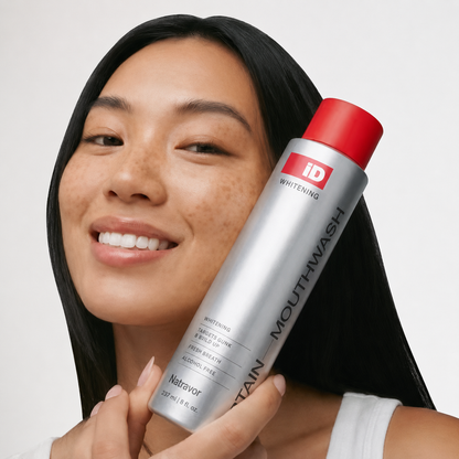 iD Stain Whitening Mouthwash for White Teeth — Freshens Breath with Essential Oils