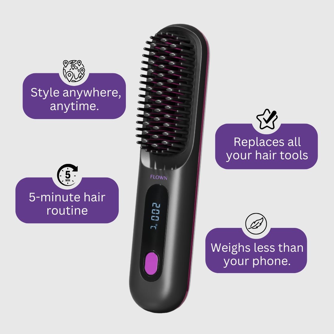 [NEW] FLOWN Portable Straightener Brush - GoBrush PRO