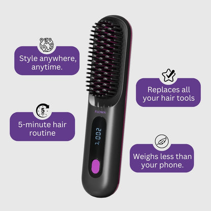 [NEW] FLOWN Portable Straightener Brush - GoBrush PRO